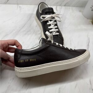 Common Projects Original Achilles Brown Leather Sneaker